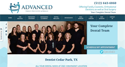 Desktop Screenshot of advancedfamilydentist.com